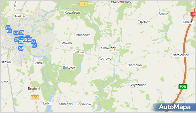 mapa Rotnowo, Rotnowo na mapie Targeo