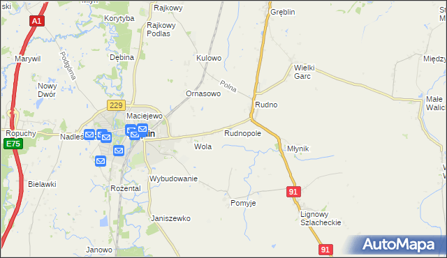mapa Rudnopole, Rudnopole na mapie Targeo