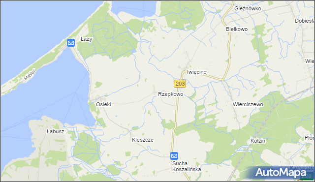mapa Rzepkowo, Rzepkowo na mapie Targeo