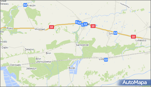 mapa Samostrzel gmina Sadki, Samostrzel gmina Sadki na mapie Targeo
