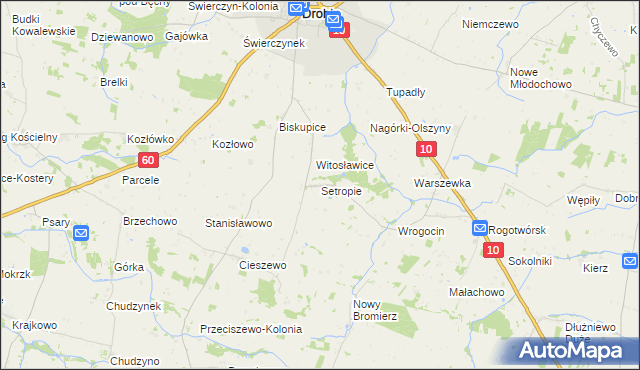 mapa Setropie, Setropie na mapie Targeo