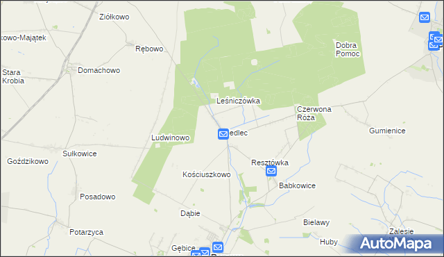 mapa Siedlec gmina Pępowo, Siedlec gmina Pępowo na mapie Targeo