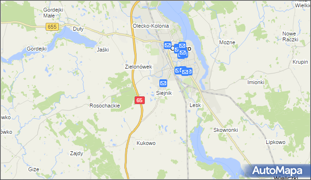 mapa Siejnik, Siejnik na mapie Targeo