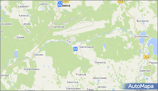mapa Siemirowice, Siemirowice na mapie Targeo