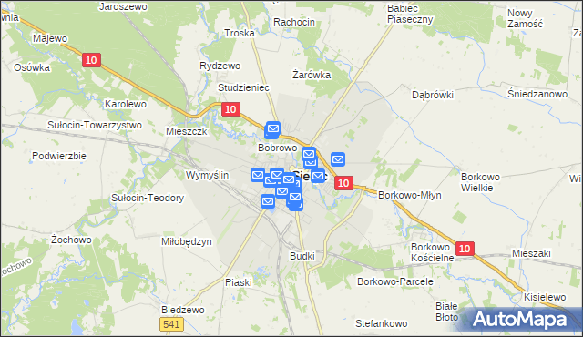 mapa Sierpc, Sierpc na mapie Targeo