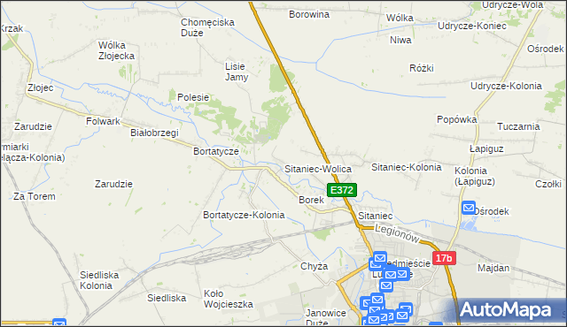 mapa Sitaniec-Wolica, Sitaniec-Wolica na mapie Targeo