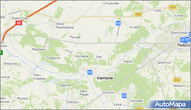 mapa Sitki, Sitki na mapie Targeo