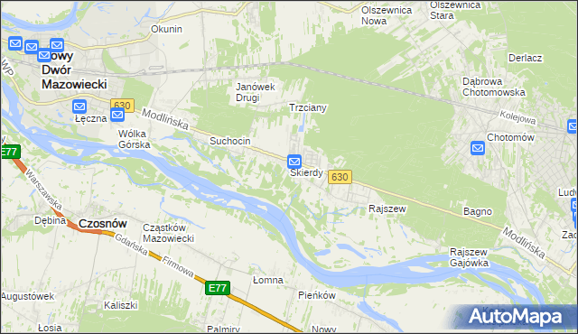 mapa Skierdy, Skierdy na mapie Targeo