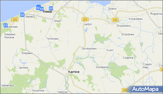 mapa Skrobotowo, Skrobotowo na mapie Targeo