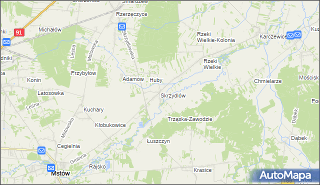 mapa Skrzydlów, Skrzydlów na mapie Targeo