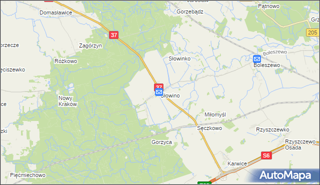 mapa Słowino, Słowino na mapie Targeo