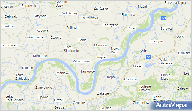 mapa Słupiec gmina Łubnice, Słupiec gmina Łubnice na mapie Targeo