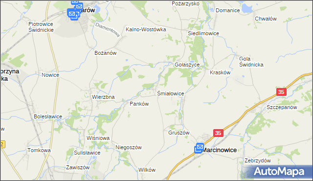 mapa Śmiałowice, Śmiałowice na mapie Targeo