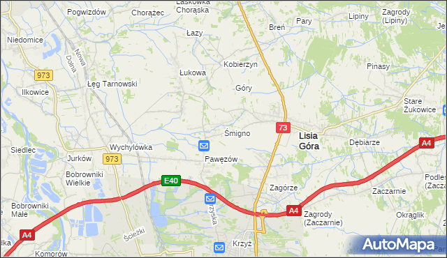 mapa Śmigno, Śmigno na mapie Targeo