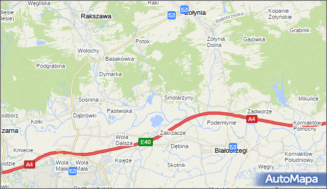 mapa Smolarzyny, Smolarzyny na mapie Targeo
