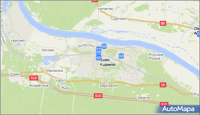 mapa Solec Kujawski, Solec Kujawski na mapie Targeo