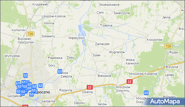 mapa Sołek, Sołek na mapie Targeo