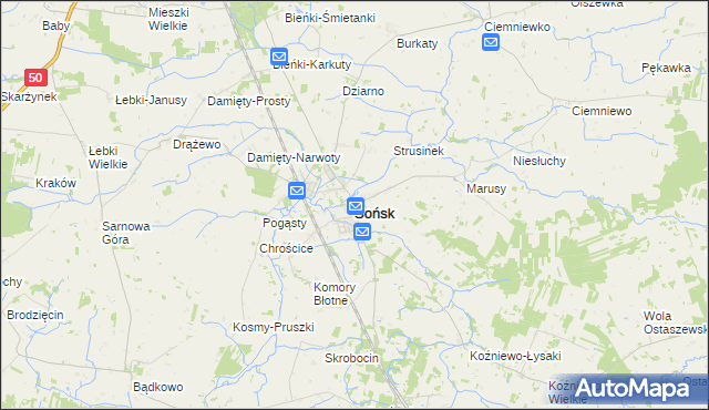 mapa Sońsk, Sońsk na mapie Targeo