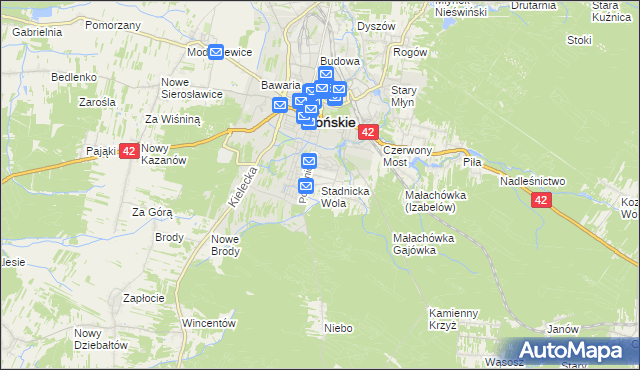 mapa Stadnicka Wola, Stadnicka Wola na mapie Targeo