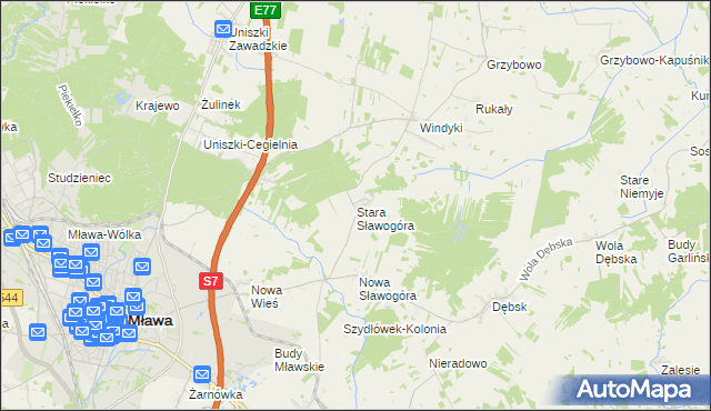 mapa Stara Sławogóra, Stara Sławogóra na mapie Targeo