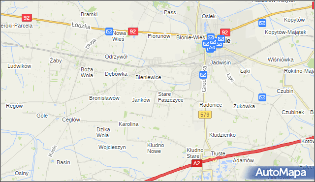 mapa Stare Faszczyce, Stare Faszczyce na mapie Targeo