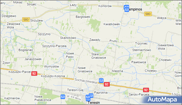 mapa Stare Gnatowice, Stare Gnatowice na mapie Targeo