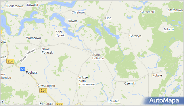 mapa Stare Polaszki, Stare Polaszki na mapie Targeo