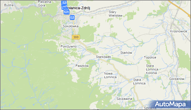 mapa Starkówek, Starkówek na mapie Targeo