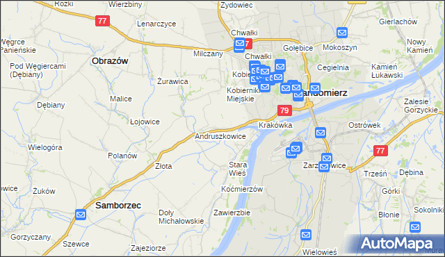 mapa Strochcice, Strochcice na mapie Targeo