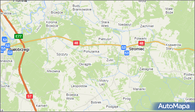 mapa Stromiecka Wola, Stromiecka Wola na mapie Targeo