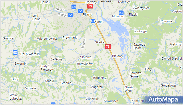 mapa Strzegocice, Strzegocice na mapie Targeo