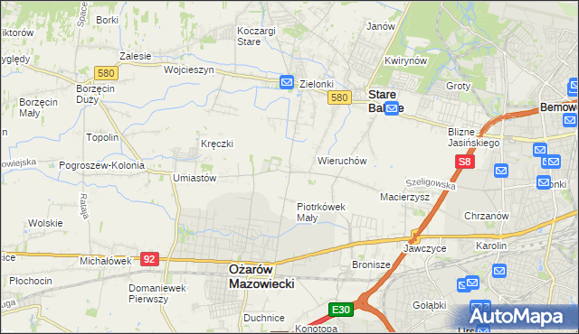 mapa Strzykuły, Strzykuły na mapie Targeo