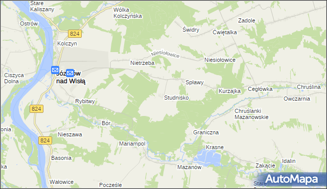 mapa Studnisko, Studnisko na mapie Targeo