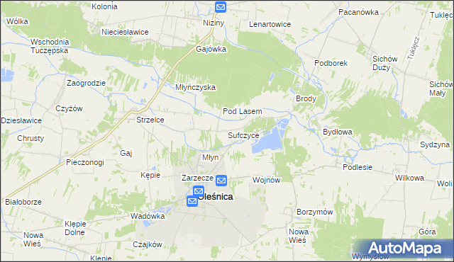 mapa Sufczyce, Sufczyce na mapie Targeo