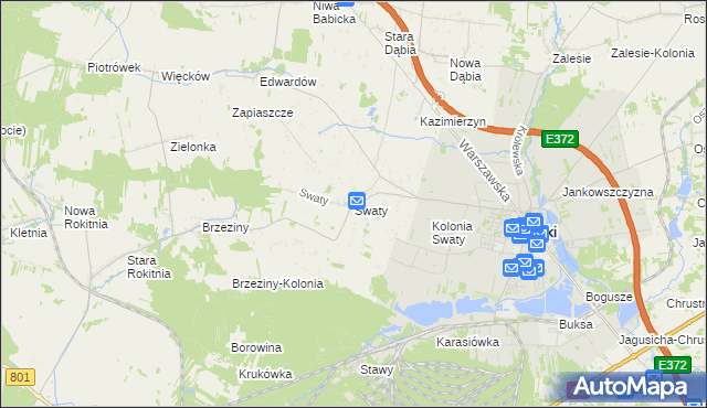 mapa Swaty, Swaty na mapie Targeo