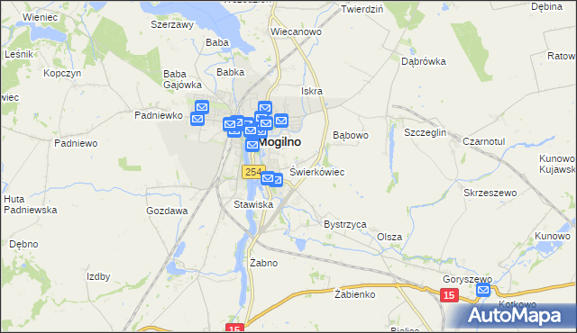 mapa Świerkówiec, Świerkówiec na mapie Targeo