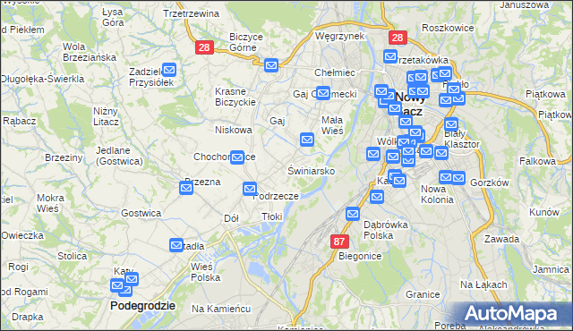 mapa Świniarsko, Świniarsko na mapie Targeo
