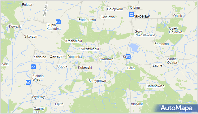 mapa Sworowo, Sworowo na mapie Targeo