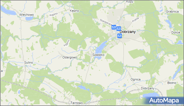 mapa Szadzko, Szadzko na mapie Targeo