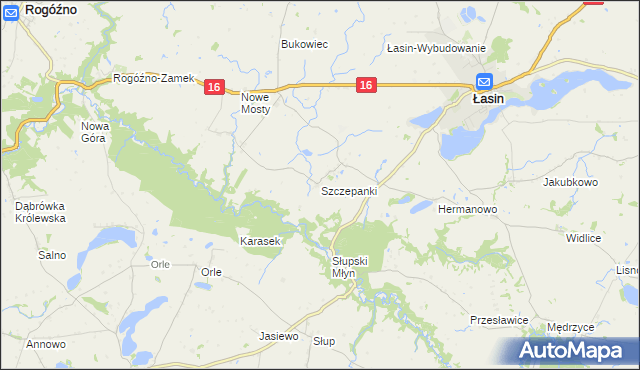 mapa Szczepanki gmina Łasin, Szczepanki gmina Łasin na mapie Targeo