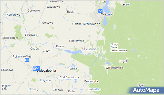 mapa Szynkówko, Szynkówko na mapie Targeo