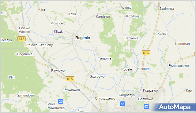 mapa Targonie, Targonie na mapie Targeo