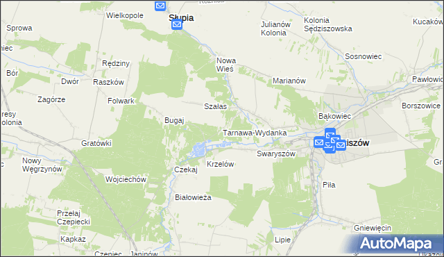 mapa Tarnawa-Wydanka, Tarnawa-Wydanka na mapie Targeo