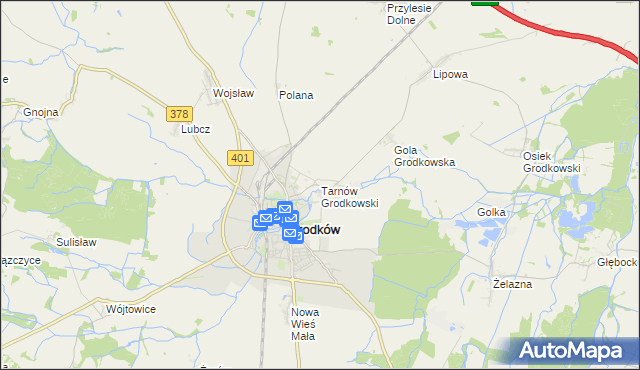 mapa Tarnów Grodkowski, Tarnów Grodkowski na mapie Targeo