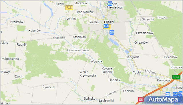 mapa Teklów, Teklów na mapie Targeo