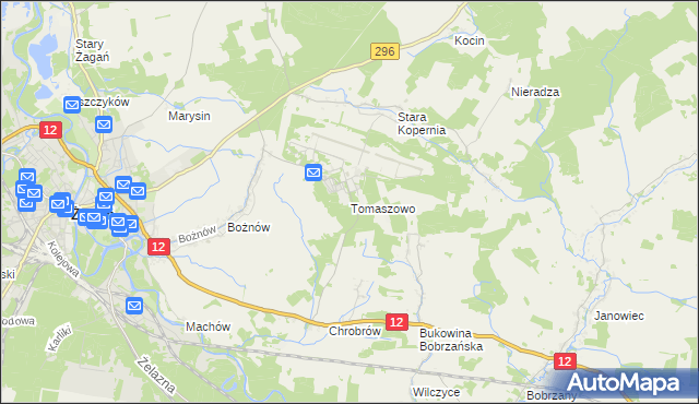 mapa Tomaszowo, Tomaszowo na mapie Targeo