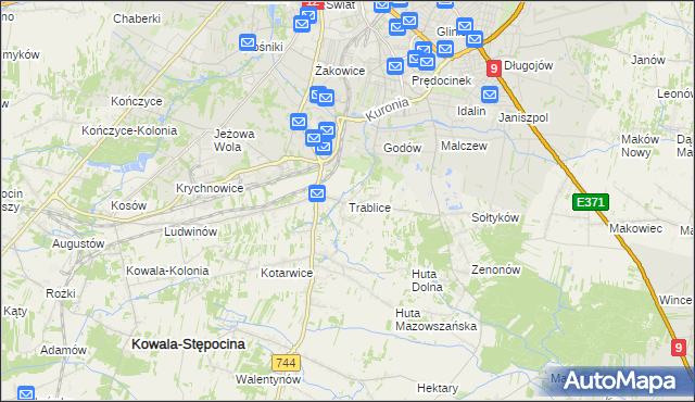 mapa Trablice, Trablice na mapie Targeo