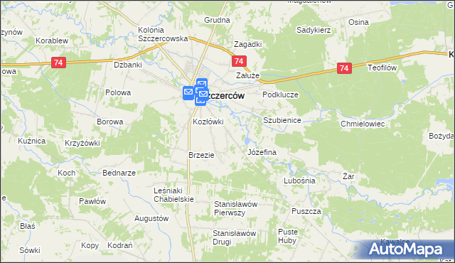 mapa Trakt Puszczański, Trakt Puszczański na mapie Targeo
