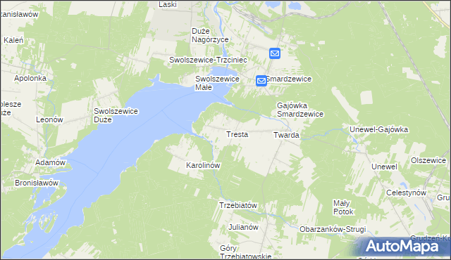 mapa Tresta, Tresta na mapie Targeo