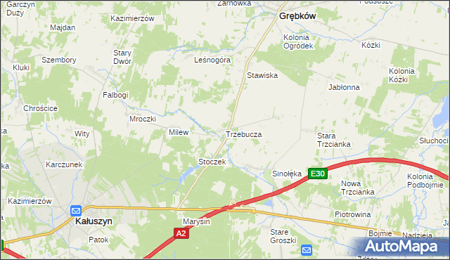 mapa Trzebucza, Trzebucza na mapie Targeo